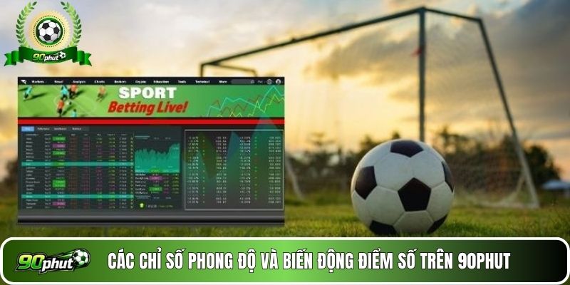 Các chỉ số phong độ và biến động điểm số trên 90phut