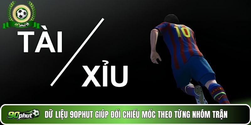Dữ liệu 90PHUT giúp đối chiếu mốc theo từng nhóm trận