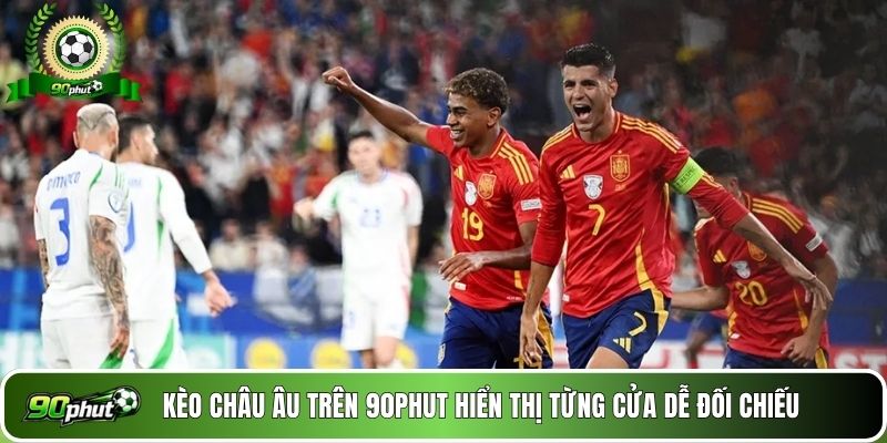 Kèo châu Âu trên 90phut hiển thị từng cửa dễ đối chiếu