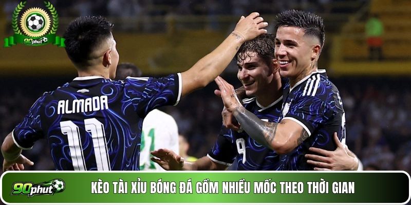 Kèo tài xỉu bóng đá gồm nhiều mốc theo thời gian